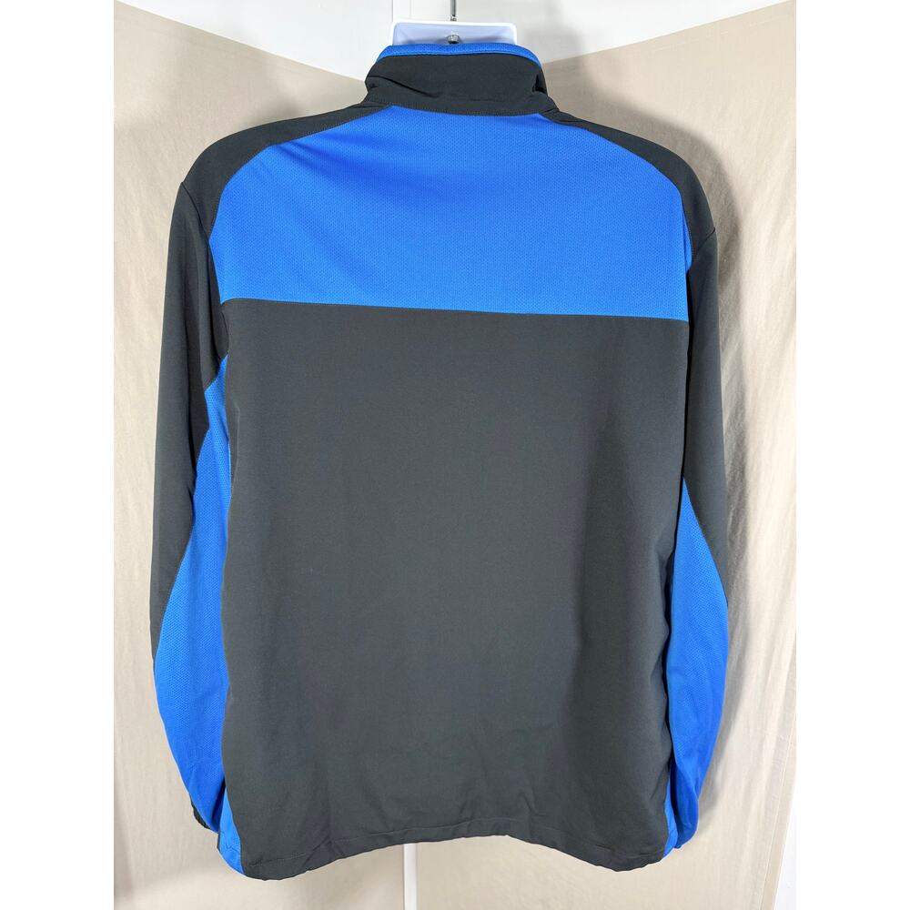 Nike Dri-FIT Colorblock 1/4-Zip Pullover Jacket Gray Blue Mens XL - Picture 7 of 9